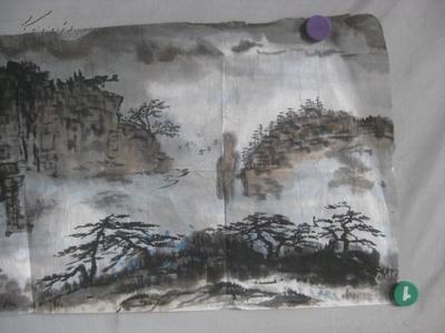 李颖珍 作 山水 国画一幅 尺寸68*34厘米 B082205